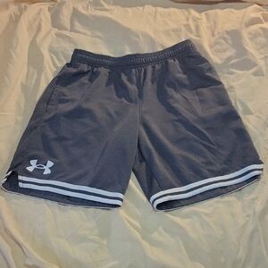 Under Armour Gray Athletic Shorts with Elastic Waistband